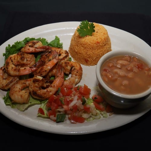 Grilled Shrimp & Rice.