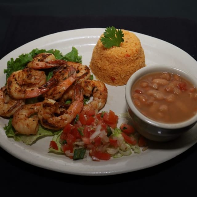 Grilled Shrimp & Rice.