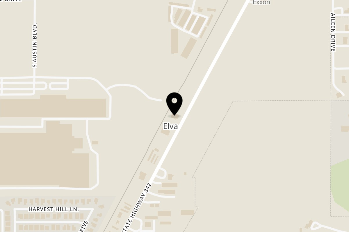 Map showing the location of Amaya's Bar & Grill on 523 TX-342 in Red Oak